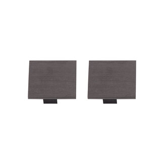 Lucide Premium Premium LINIAL End Cap - 1-Phase Track System / Track Lighting - Smart - 48V Track - Set of 2 - Matt Black Chrome