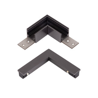 Lucide Premium Premium LINIAL L-coupler - 1-phase track system / track lighting - Smart - 48V track - Matte black chrome