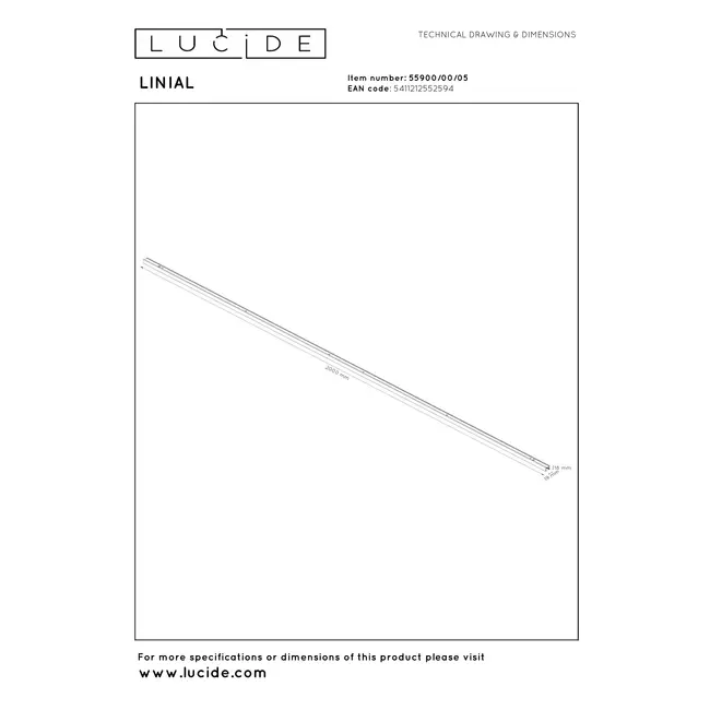 Rail d'éclairage en surface LINIAL Premium - Système monophasé / éclairage sur rail - Intelligent - Rail 48 V - 2 mètres - Champagne - 55900/00/05