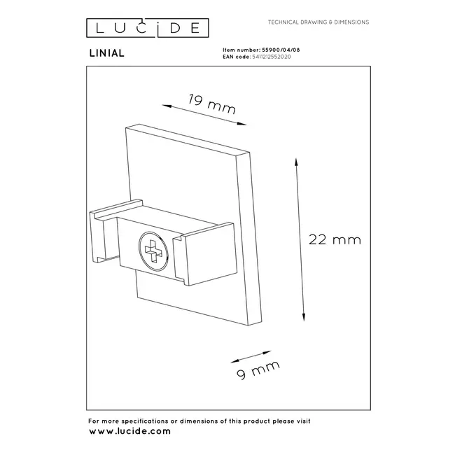 Embout de finition LINIAL Premium - Système de rail monophasé / Éclairage sur rail - Intelligent - Rail 48 V - Lot de 2 - Chrome noir mat - 55900/04/08