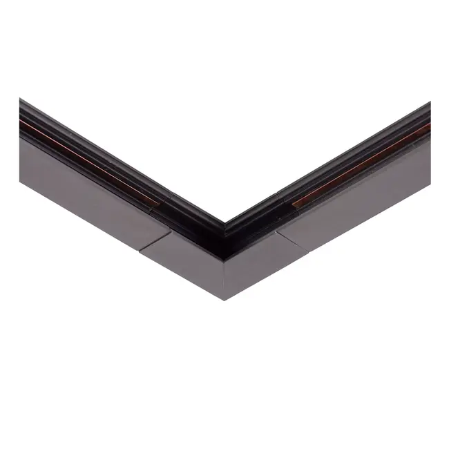 Premium LINIAL Opbouwrail - Hoek Verticaal - 1-fase Railsysteem / Railverlichting - Smart - 48V Track - Mat Zwart Chroom - 55900/03/08