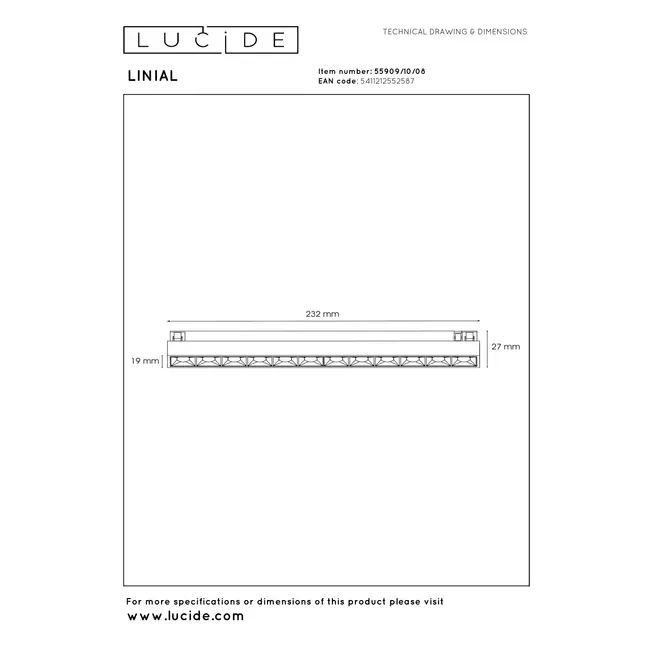 Premium LINIAL XENIA Railspot - 1-phase Track System / Track Lighting - Smart - 48V Track - LED - Matt Black Chrome - 55909/10/08