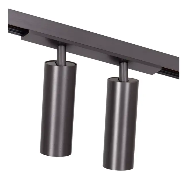 Premium LINIAL MOXX Railspot - 1-fase Railsysteem / Railverlichting - Smart - 48V Track - 2xLED - Mat Zwart Chroom - 55902/20/08