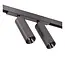 Premium LINIAL MOXX Railspot - 1-fase Railsysteem / Railverlichting - Smart - 48V Track - 2xLED - Mat Zwart Chroom - 55902/20/08