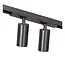 Premium LINIAL BIXX Railspot - 1-phase Rail System / Track Lighting - Smart - 48V Track - 2xLED - Matt Black Chrome - 55901/16/08