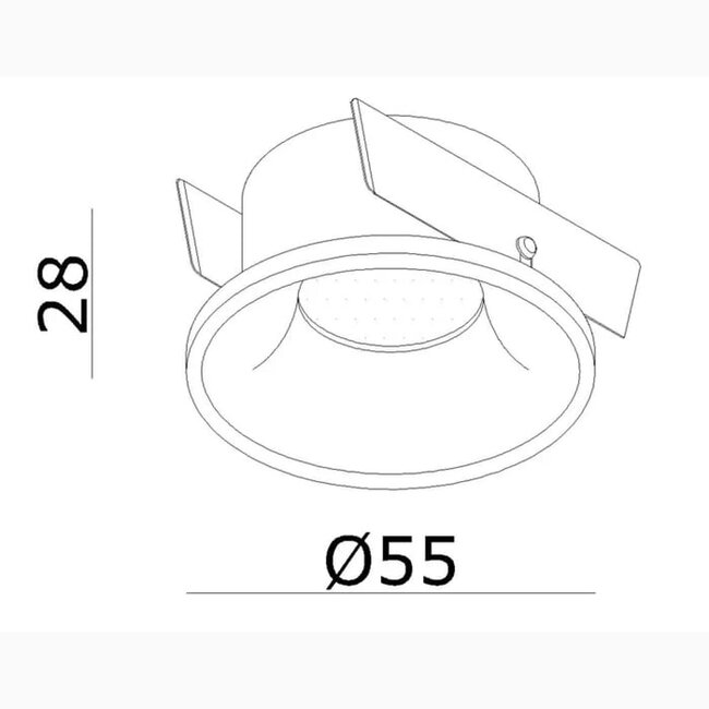 Spot encastré étroit et lisse Clickfit blanc