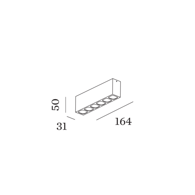Surface-mounted spotlight Pirro Petit 6.0