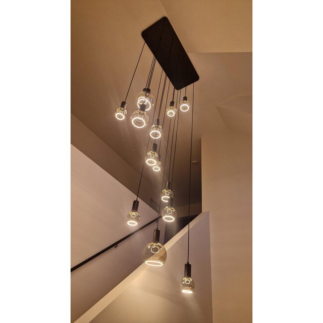 Suspension MADOX 5-WAVE - Culot E27 - Noire