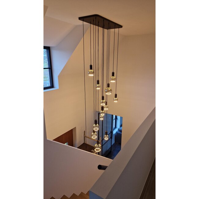 Suspension MADOX 5-WAVE - Culot E27 - Noire