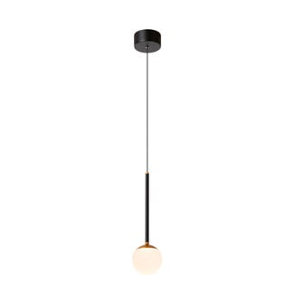 Lucide Premium Premium CALINA - Hanglamp - Ø 9,9 cm - LED Dimb. - CCT - 1x7W 2200K/3300K - Met vervangbare LED-module - Zwart