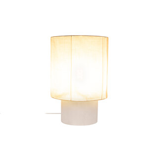 Lucide TISSAJA - Lampe de table - Ø 35 cm - 1xE27 - Blanc | Essential