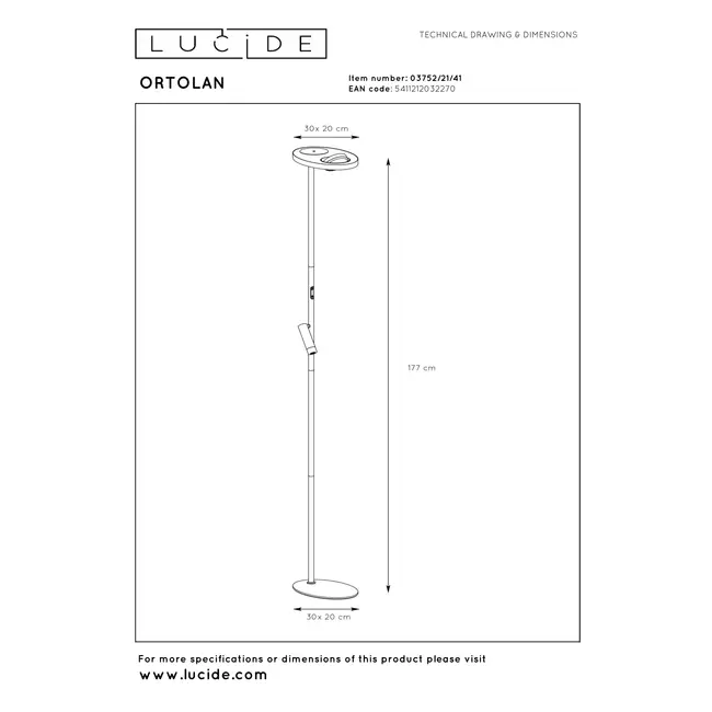 ORTOLAN - Lampadaire - LED Dim. - CCT - 2700K/4000K - Taupe | Essential - 03752/21/41