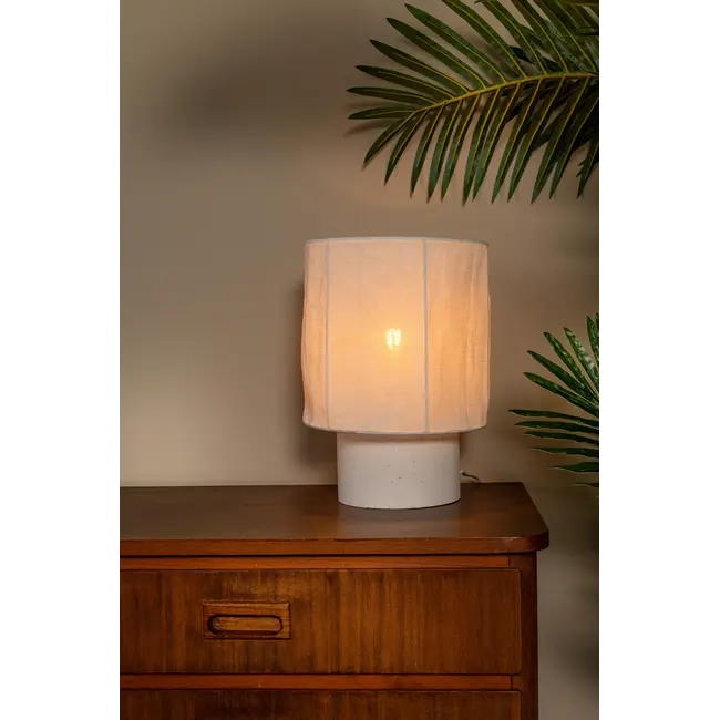 TISSAJA - Table lamp - Ø 20 cm - 1xE14 - White | Essential - 06528/28/31