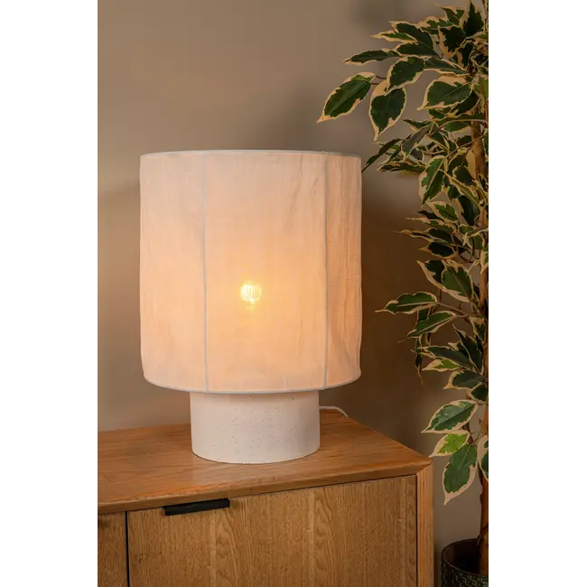 TISSAJA - Tafellamp - Ø 30 cm - 1xE27 - Wit | Essential - 06528/41/31