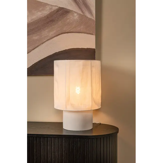 TISSAJA - Table lamp - Ø 35 cm - 1xE27 - White | Essential - 06528/50/31