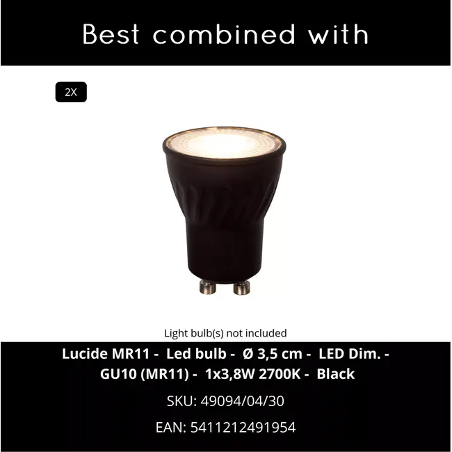 OTIMO - Wall spotlight / Wall light - 2xGU10 - Coffee | Essential - 09216/02/96