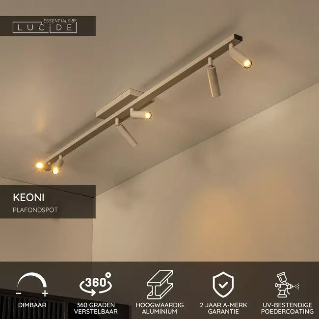 KEONI - Spot plafond - 6xG9 - Taupe | Essential - 09943/06/41