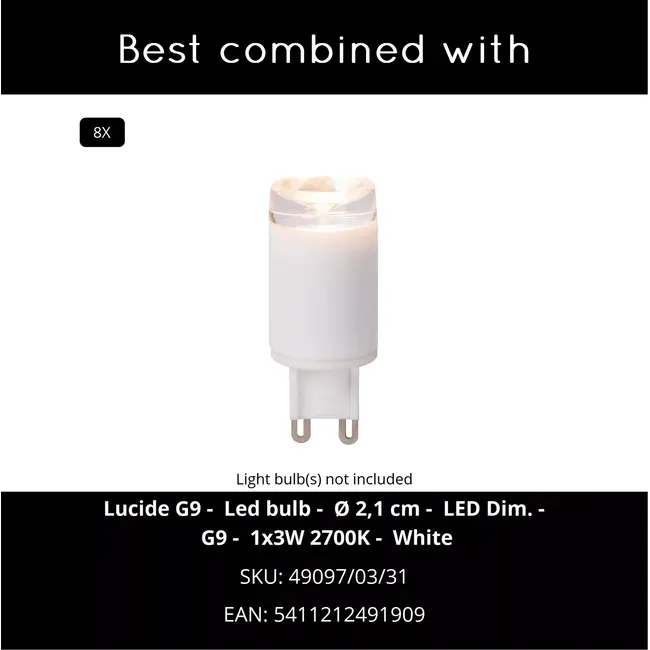 KEONI - Ceiling spotlight - 8xG9 - Taupe | Essential - 09943/08/41