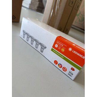 Ledvance Lot de 5 spots LED GU10 4,5-50 W - Dimmables - Prise murale