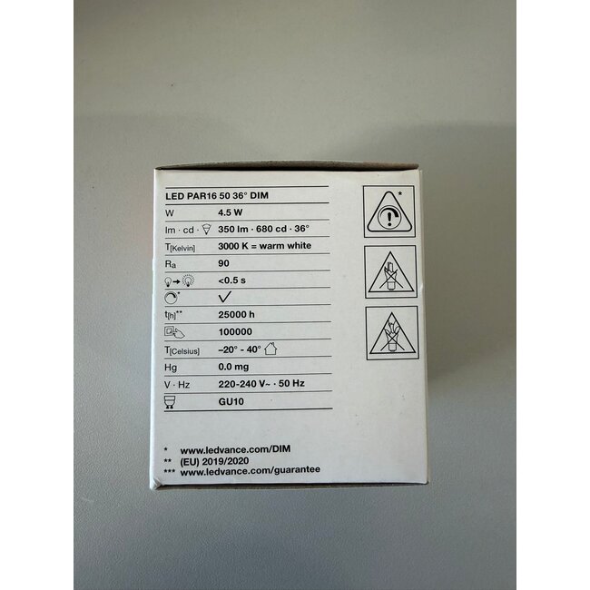 GU10 LED SPOT 4.5-50W - DIMMABLE - OUTLET