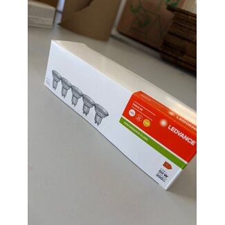 Ledvance set van 5  GU10 LEDspots 4.3-50W - NIET DIMBAAR - OUTLET