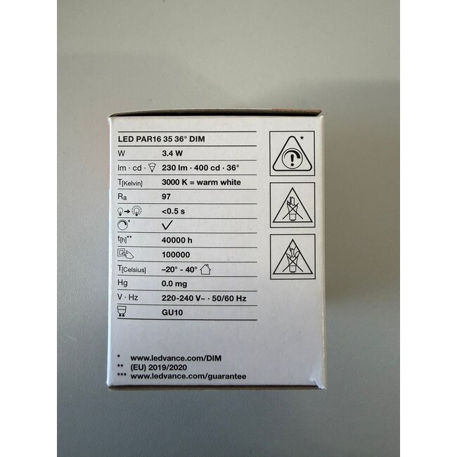 GU10 LED SPOT 3,4-35W DIMBAAR - OUTLET