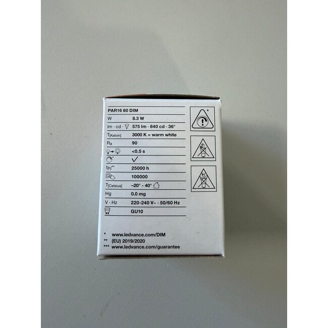 GU10 LED SPOT 8.3-80W - DIMMABLE - OUTLET
