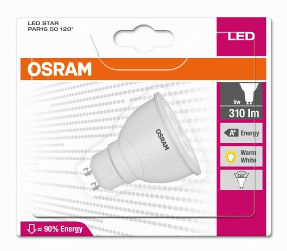 OSRAM LED STAR 5.5W WARM WHITE GU10 -