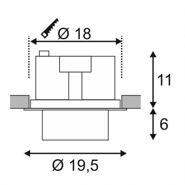 LED plafondspot Supros Move 114120 zwart