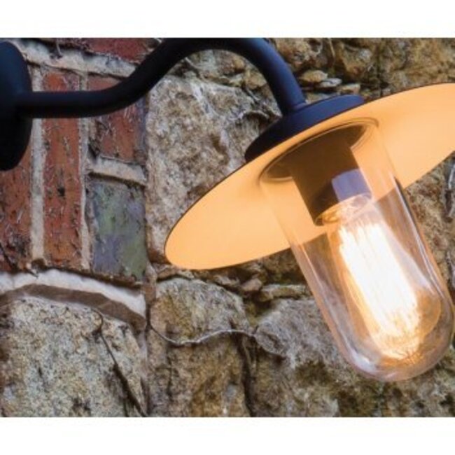 applique murale Dafni Wall noire texturée IP44