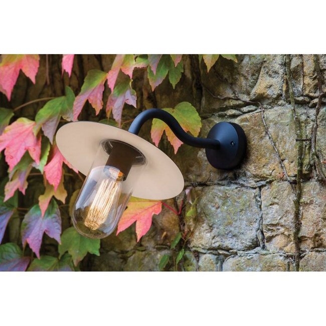 applique murale Dafni Wall noire texturée IP44