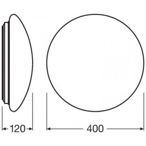 Ledvance wand- en plafondlamp Smart Camera Circle Control zwart ⌀28cm 22W