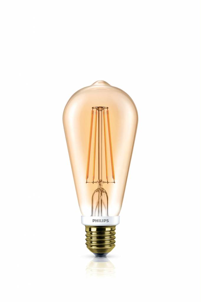Philips LED Vintage Style ST64 E27 630lm extra warm white DIM 57.5734 million - perfectlights.be