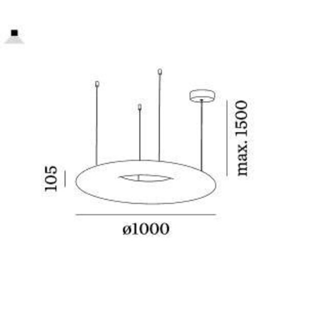 LED hanging lamp Gigant 10.0 - 213185W4