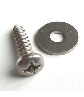 Footstrap Screw & Ring 5.5x25mm RVS