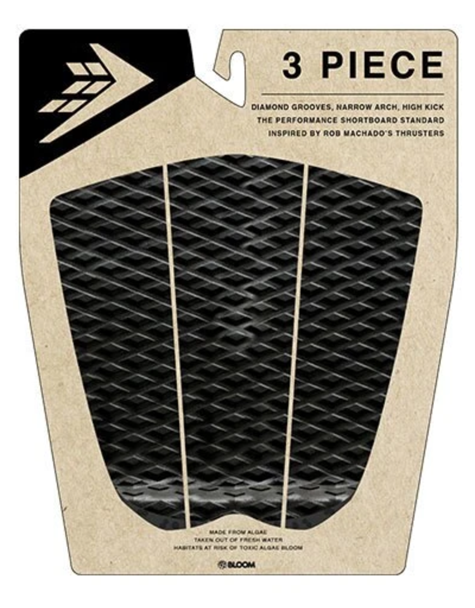 Firewire Surfboards Firewire 3 Piece Arch Traction Pad Black