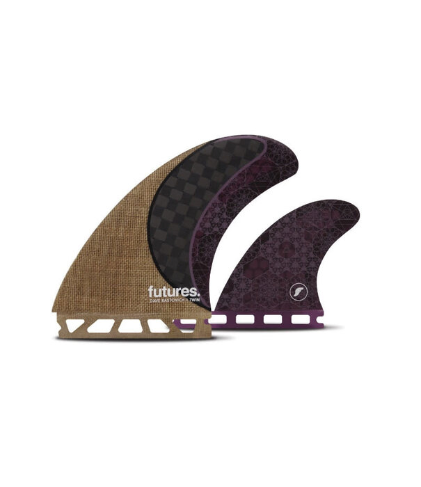 Futures Fins Futures Fins Twin + 1 Set Rasta Honeycomb Carbon