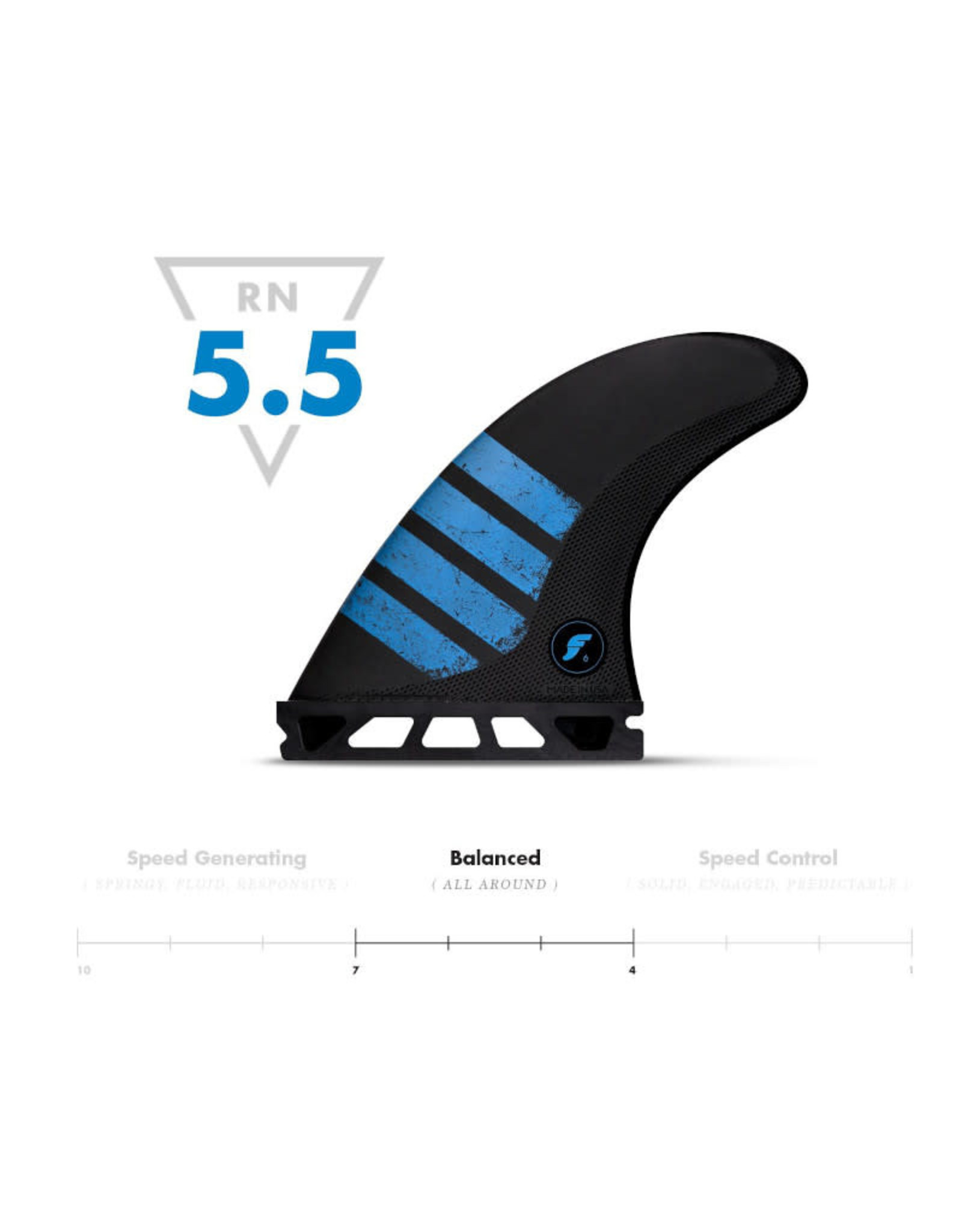 Futures Fins Futures F6 ALPHA series Carbon Blue 5-fins Set Medium