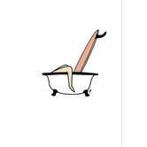 Prints Save water shower together