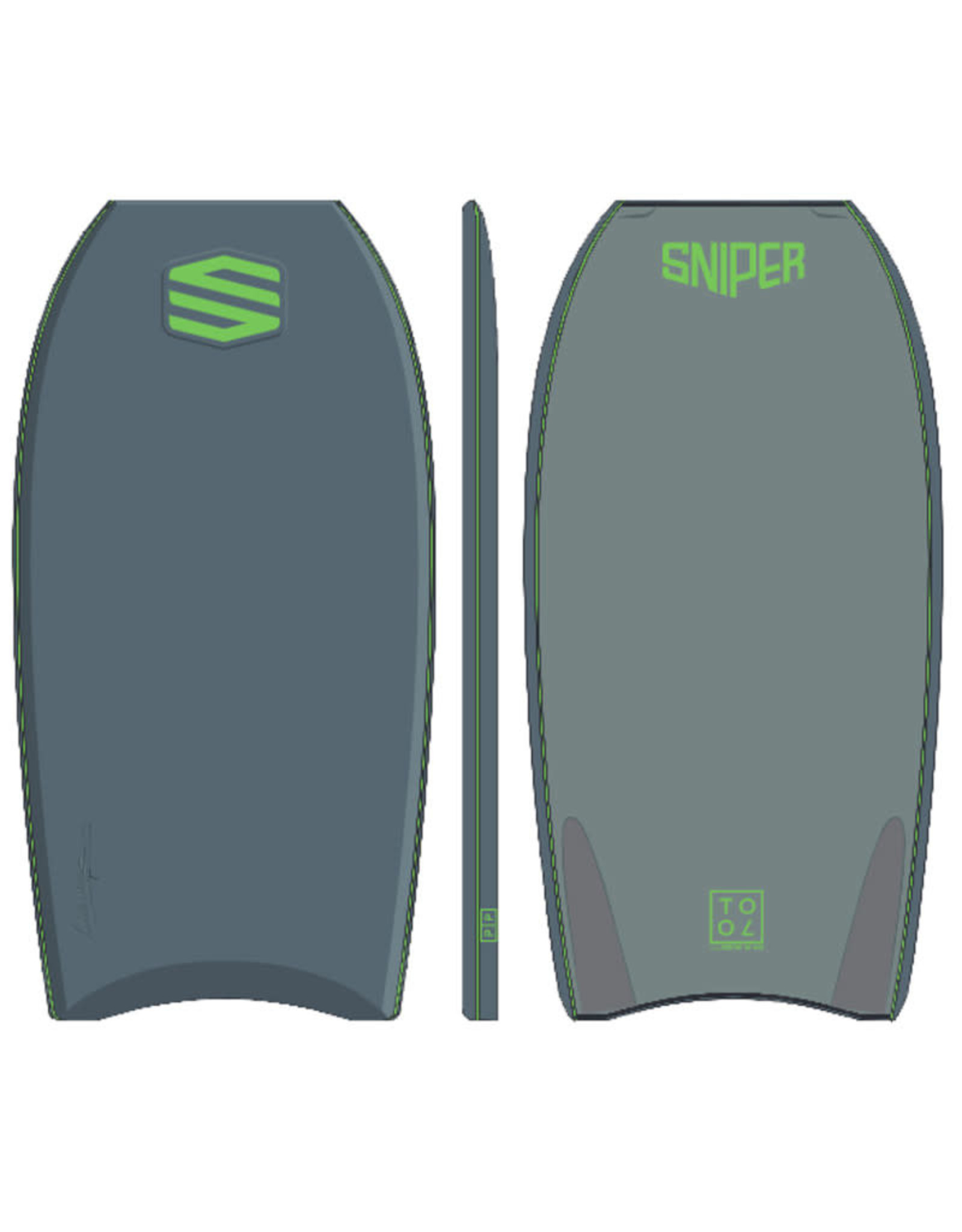 Sniper Bodyboards Sniper 40,5 Bodyboard Alex Uranga Tool XPE Grey