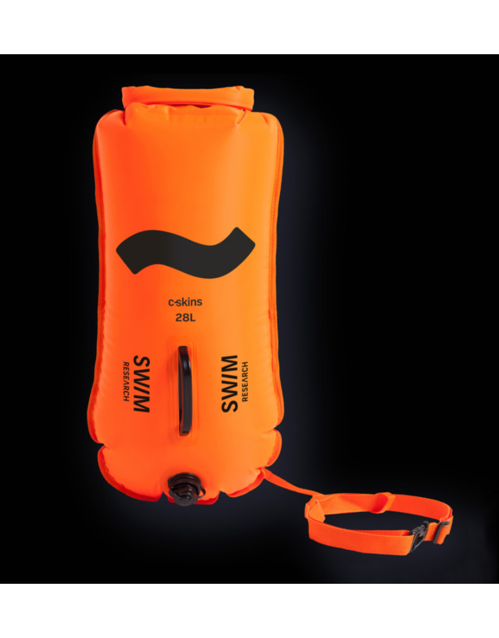 Nalu Swim Research Swim Buoy Dry Bag Orange 28Ltr