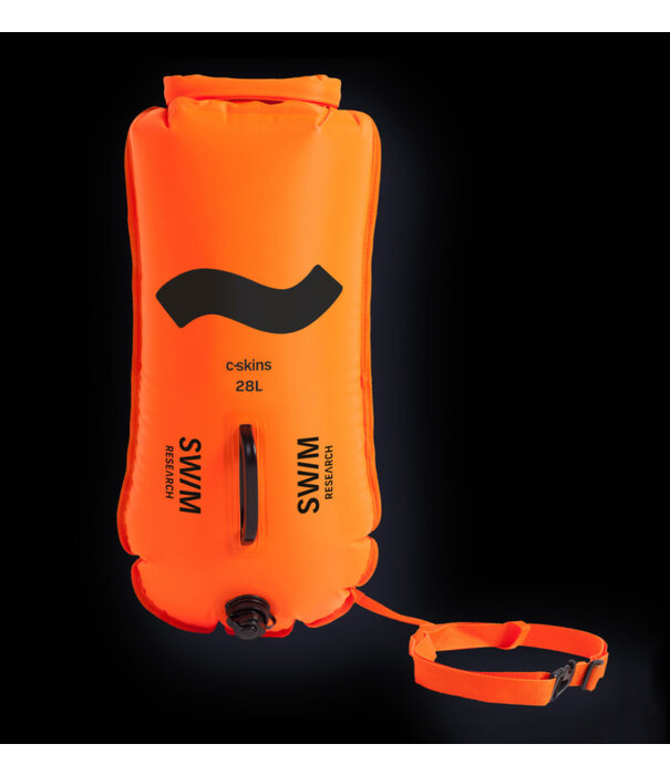 Nalu Swim Research Swim Buoy Dry Bag Orange 28Ltr