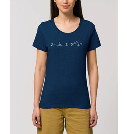 Lines Surf-Lines Dames T-Shirt Dark Blue