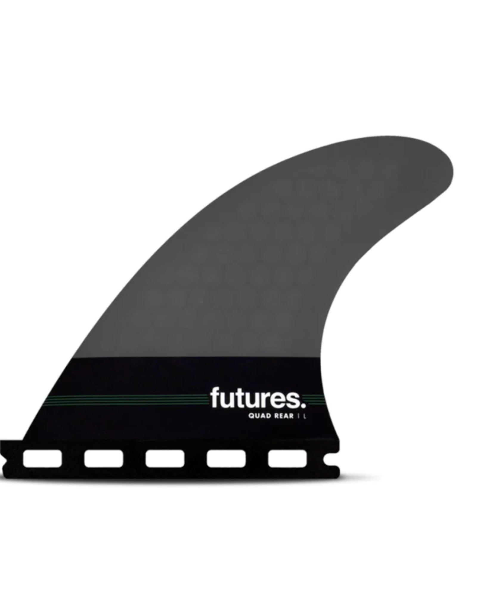 Futures Fins Futures 4.15 QD2 Flat Foil Quad Rear Fins Honeycomb Neutral