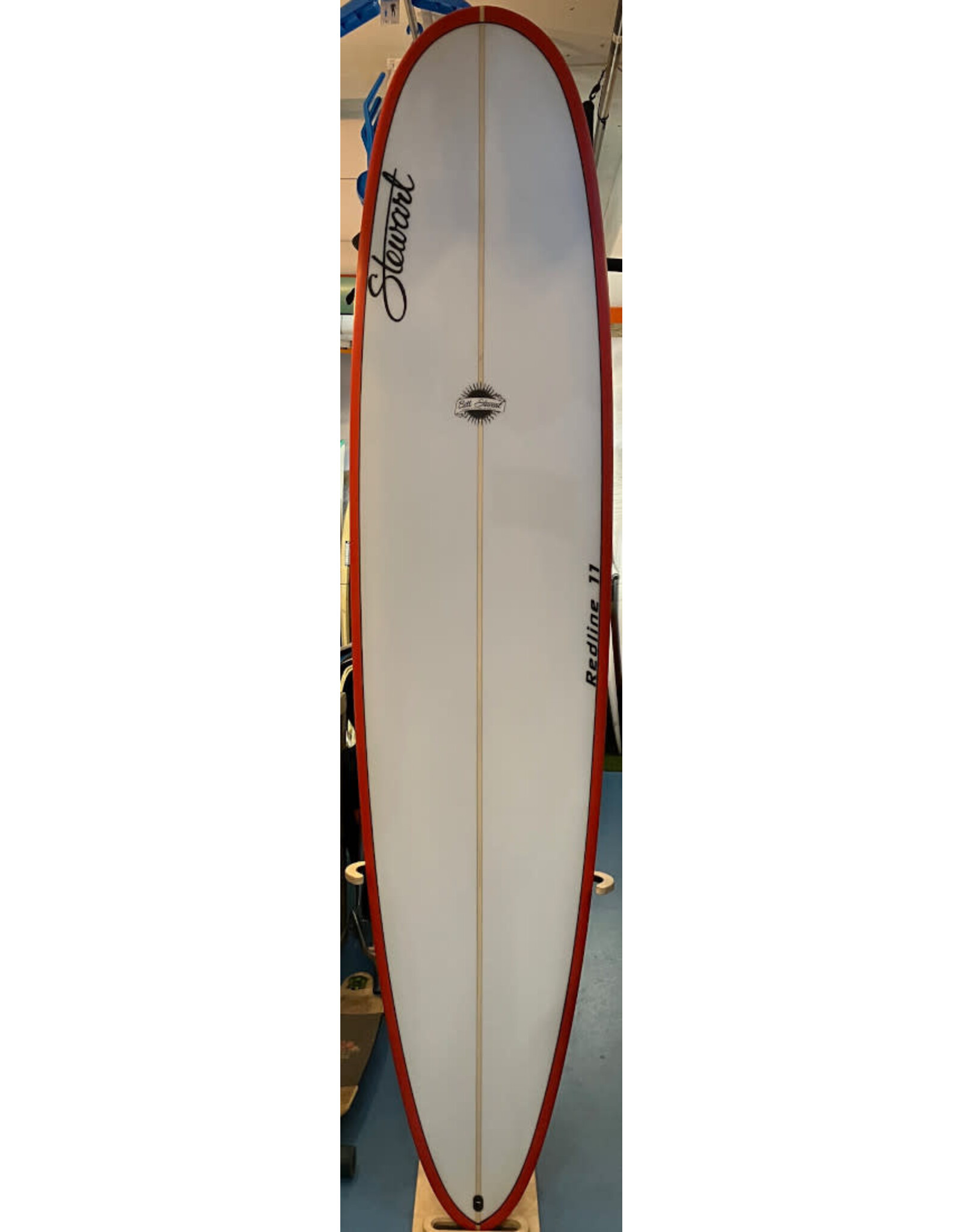 Stewart Skate & Surfboards Stewart 9'0" Redline 81.5 Liters Paint Job tail dip 1 color (1 sides)