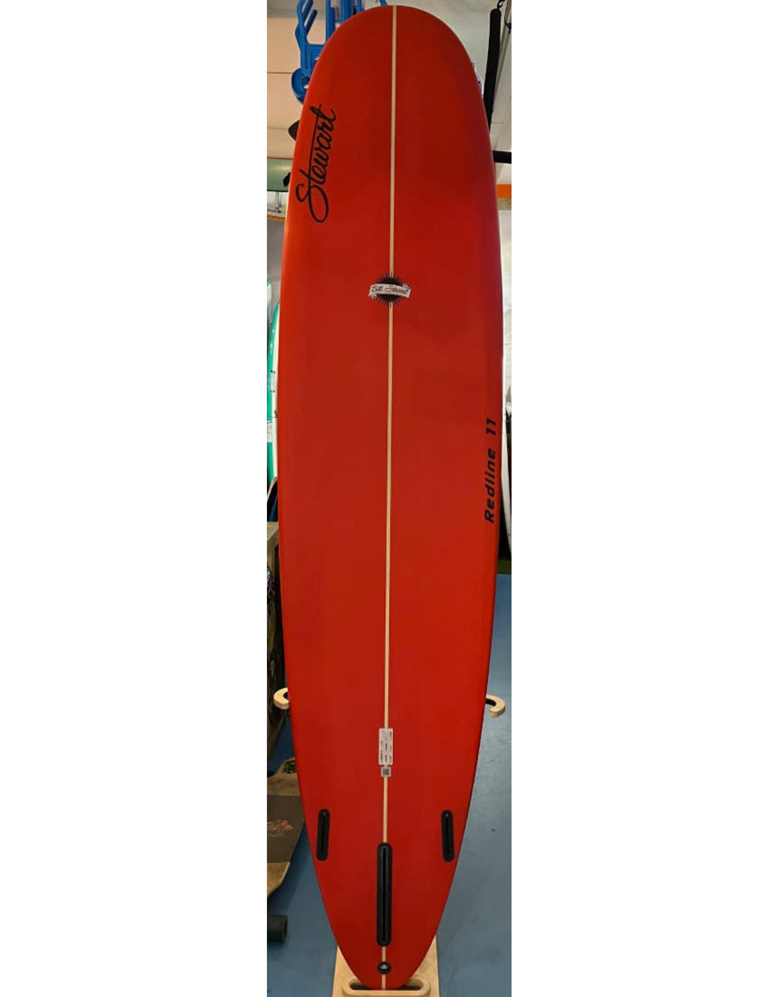 Stewart Skate & Surfboards Stewart 9'0" Redline 81.5 Liters Paint Job tail dip 1 color (1 sides)