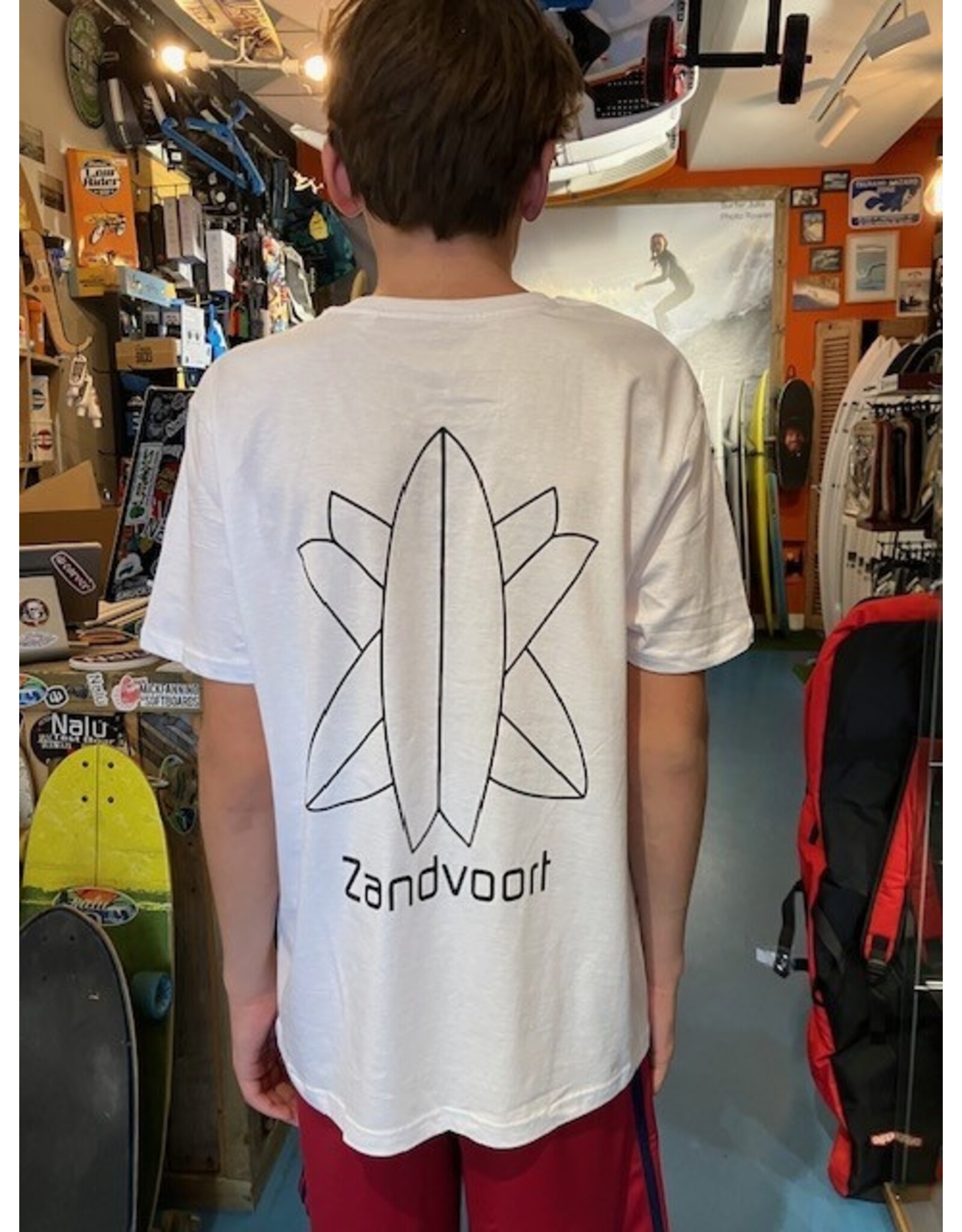 Nalu Zandvoort Surfboard Tee White