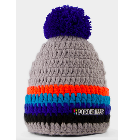 Poederbaas Poederbaas Classic Colorful Beanie Grey Blue Orange