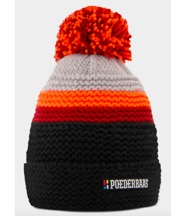 Poederbaas Poederbaas Classic Colorful Beanie 2.0 Black Orange
