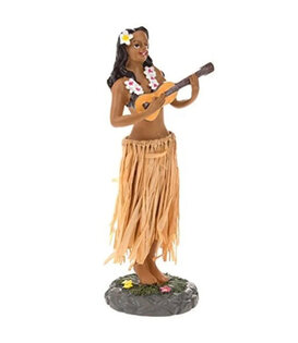 Hawaiian Hula Dashboard Doll